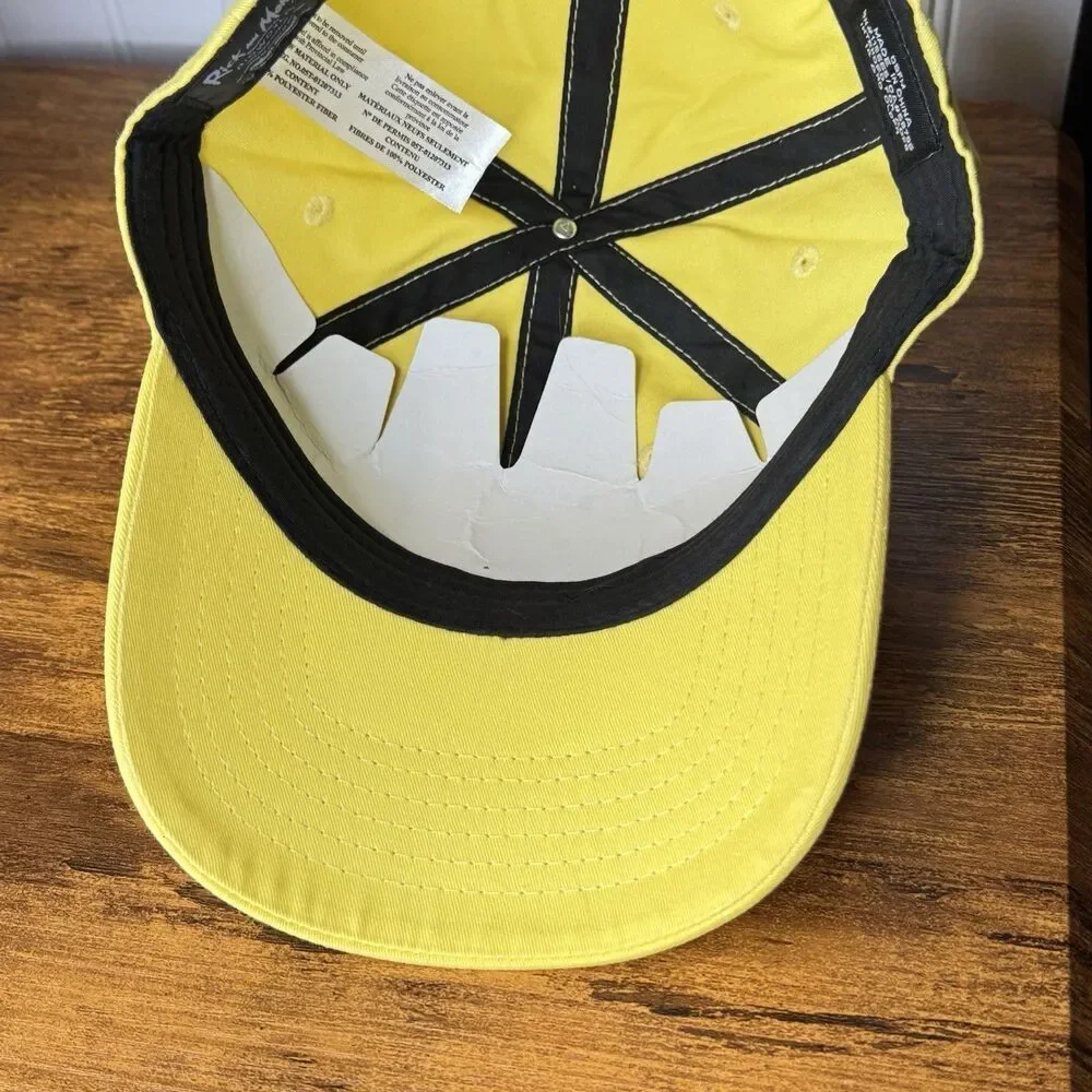 Rick And Morty Yellow Hat Cap Bioworld Casual Lightweight Comfort Athletic